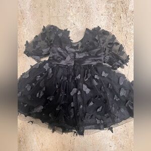 Beautiful Black Butterfly Tulle Baby Girl’s Dress Size 6 Month
